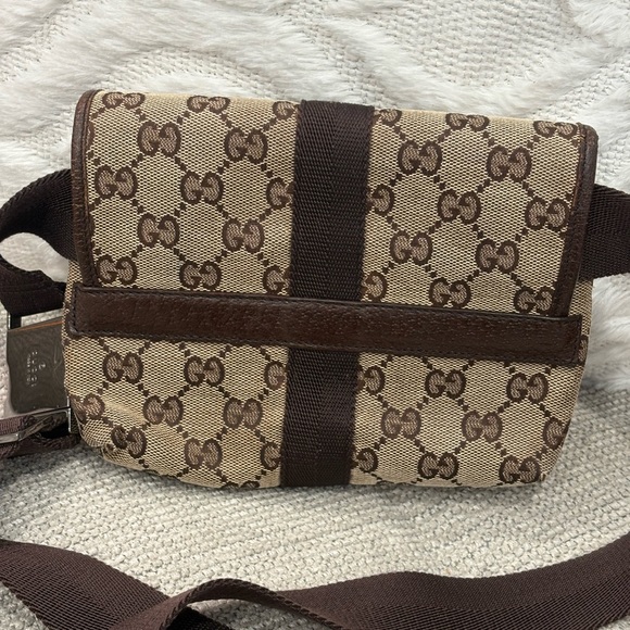 Gucci Tan and Brown Monogram Belt Bag - Picture 10 of 11